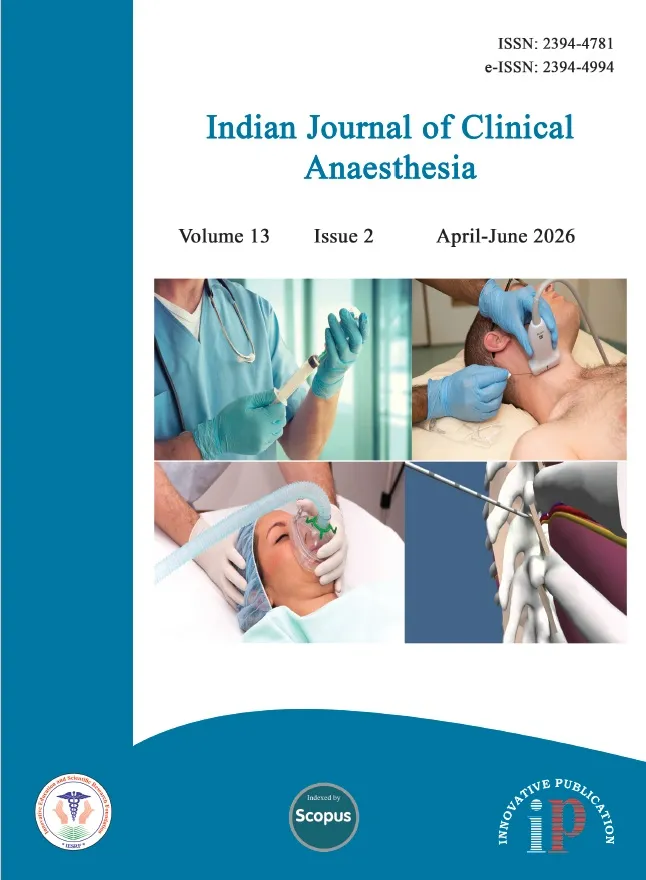 Indian Journal of Clinical Anaesthesia